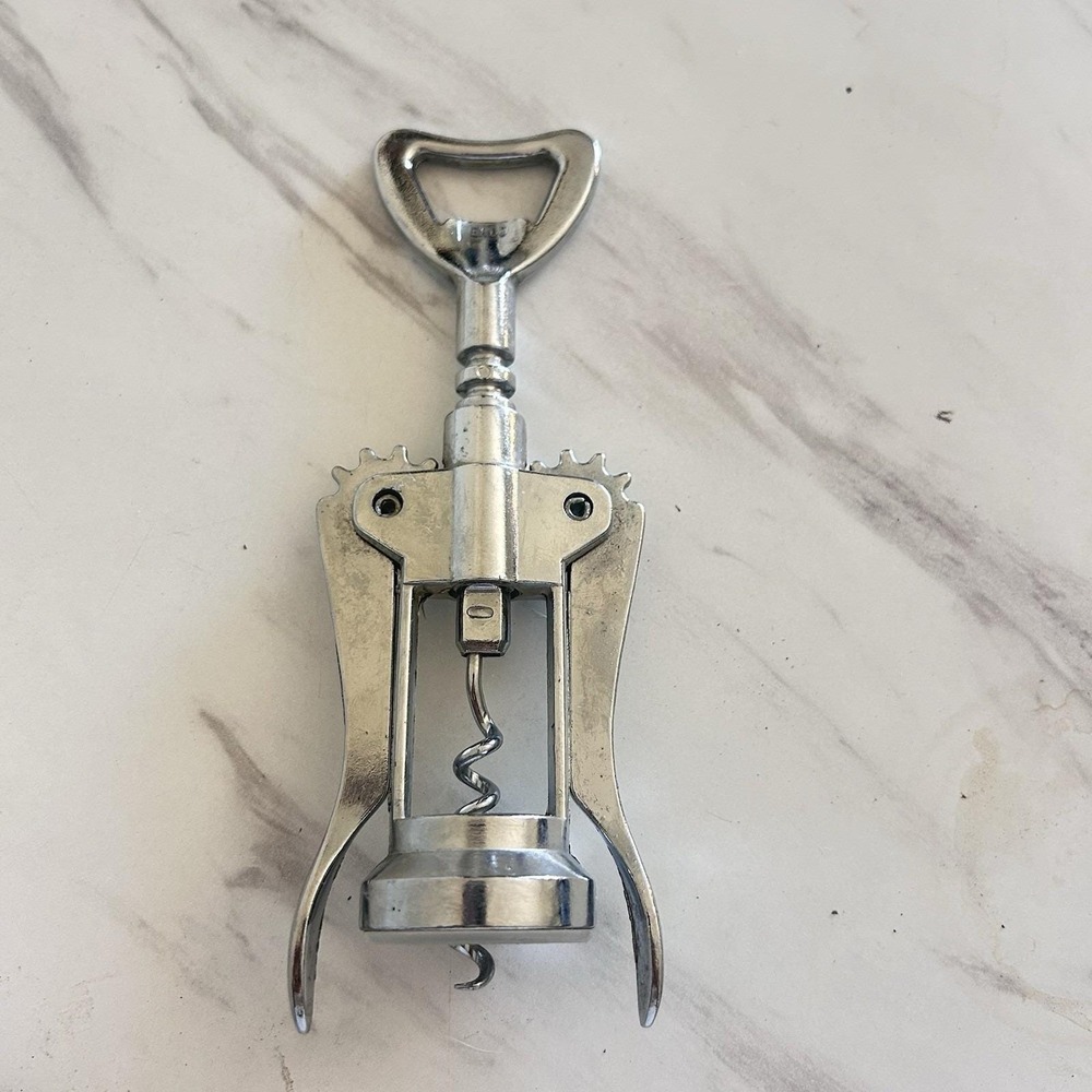 Vintage Ecko Winged Corkscrew Wine Bottle Opener Stainless Steel A